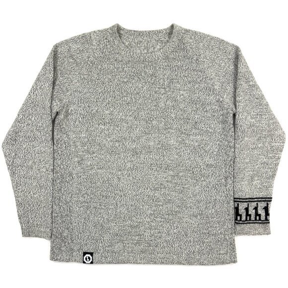 Paka Costa Sweater Pullover Alpaca Merino Wool Knit Handmade Unisex Small Gray - Picture 1 of 9